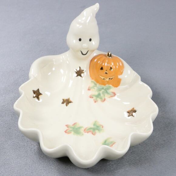 Lenox Occasions Ghost Candy Dish Halloween Pumpkin Bowl Ceramic #6386866 - Picture 1 of 9